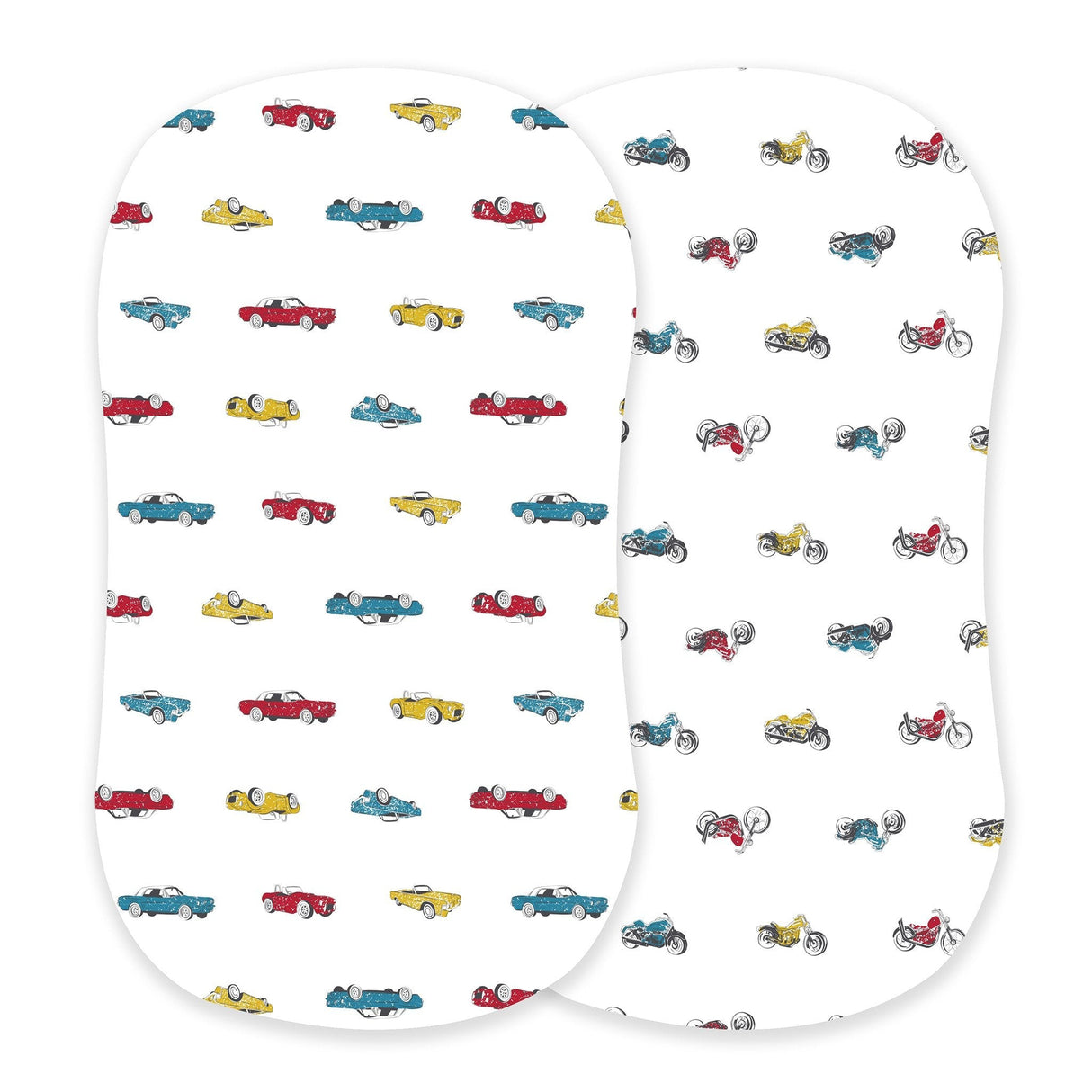 Vintage Muscle Cars and Vintage Motorcycles Bamboo Changing Pad Cover/Bassinet Sheets-0