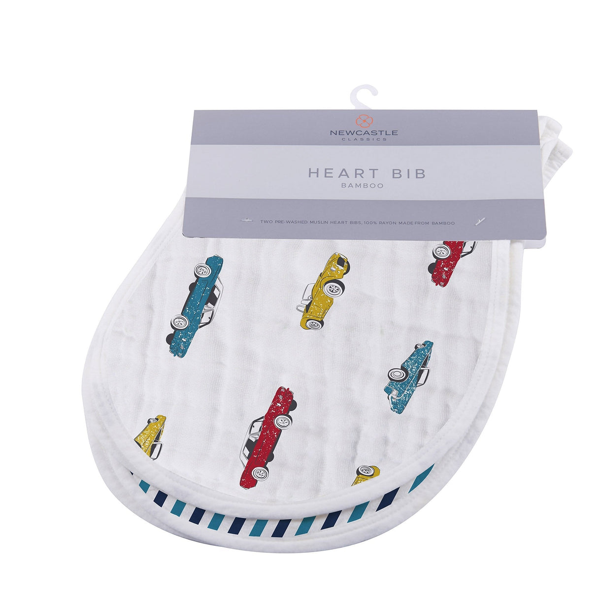 Heart Bib 2PK | Bamboo Muslin - Ultimate Road Trip -0