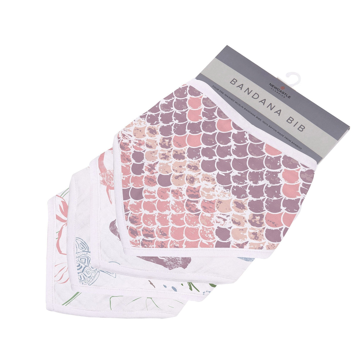 Under The Sea Bamboo Bandana Bib 4PK-0