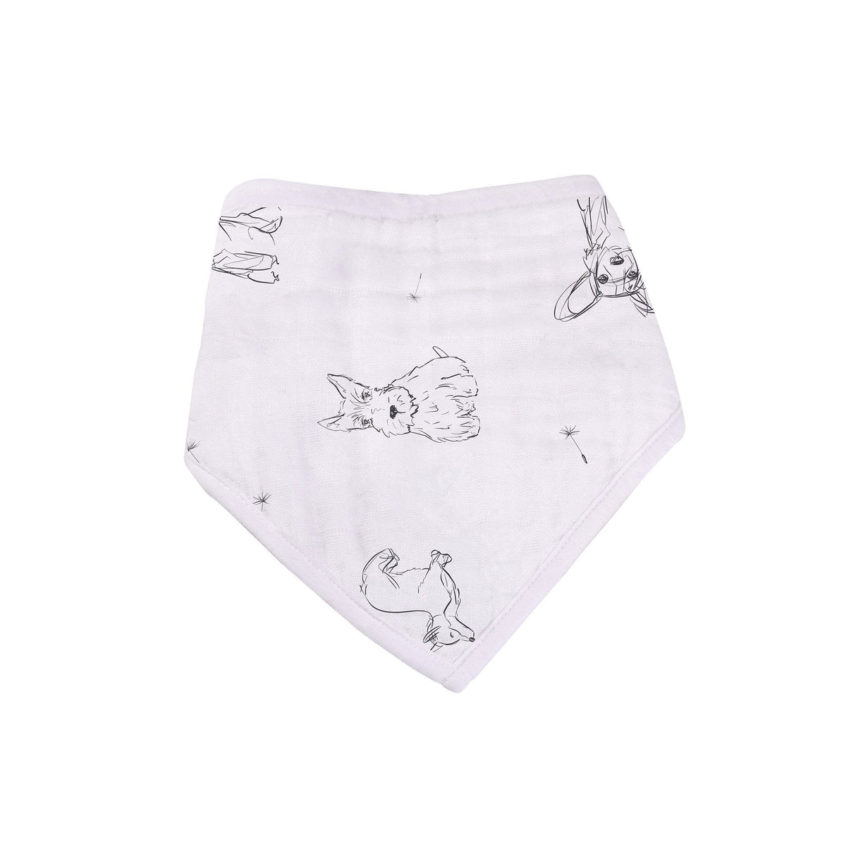 Bandana Bib 4PK | Bamboo Muslin - Dandelions -3