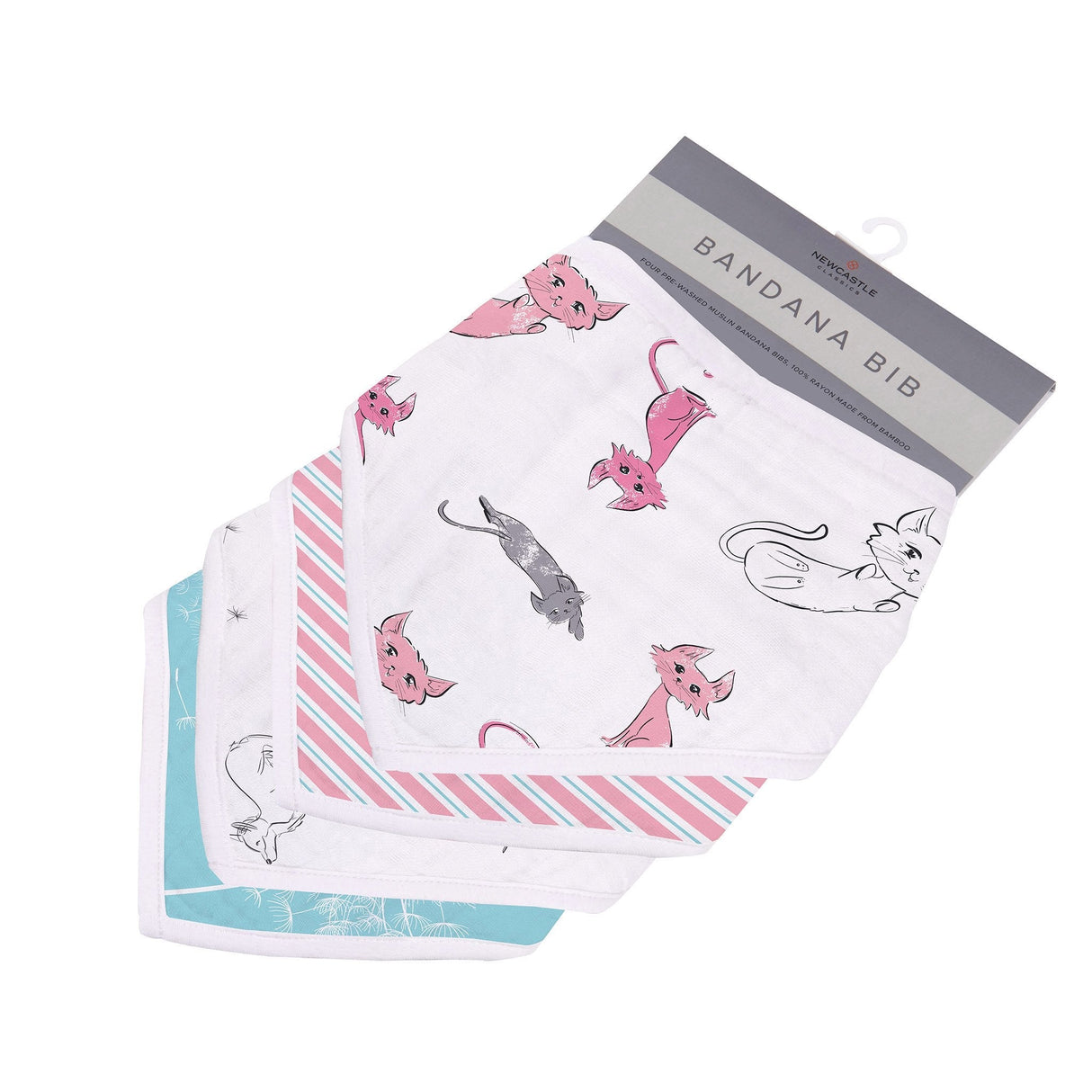 Bandana Bib 4PK | Bamboo Muslin - Dandelions -0