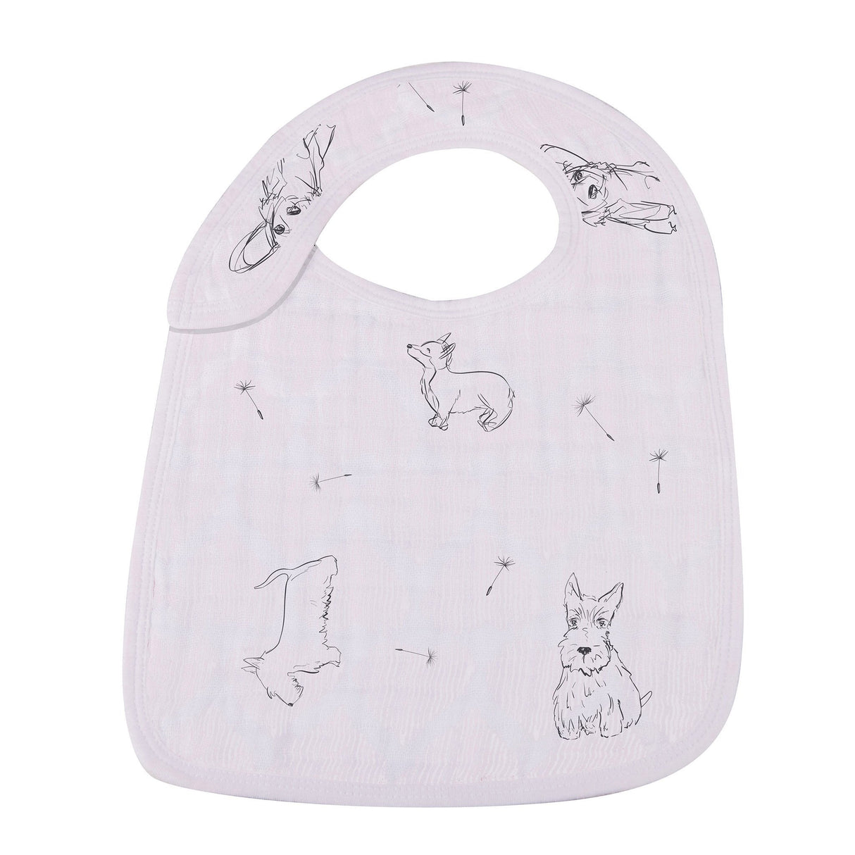 Snap Bibs 3PK | Dandelions - Bamboo Muslin -2
