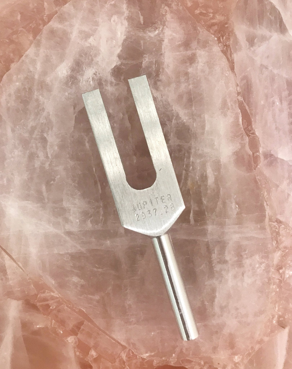 Sound Healing - Silver Black Tourmaline Quartz Crystal Grid & Tuning Fork Set - Sumiye Co