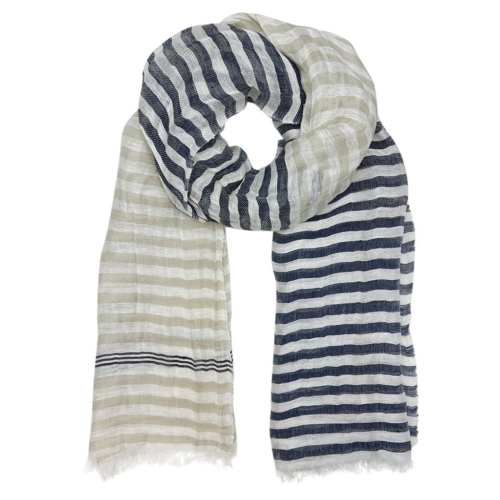 Cabana Linen Blend Wrap Scarf by SLATE + SALT - Sumiye Co