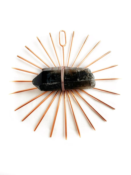 Sunburst Mega Smokey Quartz Healing Crystal Grid - Sumiye Co