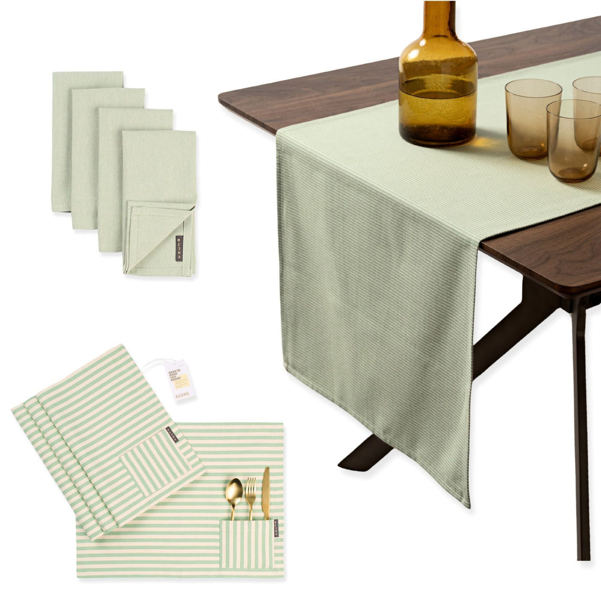 The Hosting Essentials Set - Placemats, Napkins and Table Runner-0