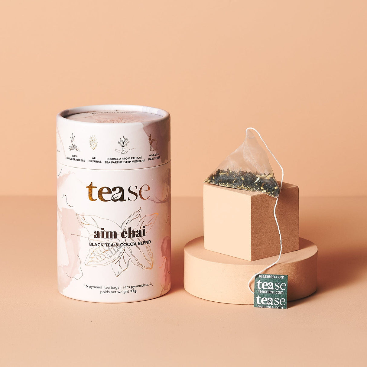 Tease Tea tube-refill > wellness > biodegradable > tea > confidence tea > energy tea Aim Chai Aim Chai Tea | Energy Support - Tease Wellness Blends