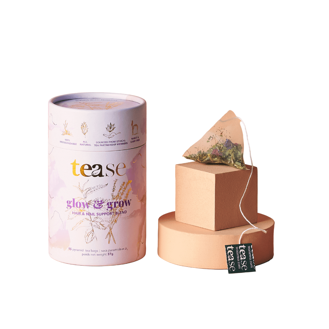 Glow & Grow | Relaxation + Hair & Nail Growth Tea Blend - Caffeine Free - Sumiye Co