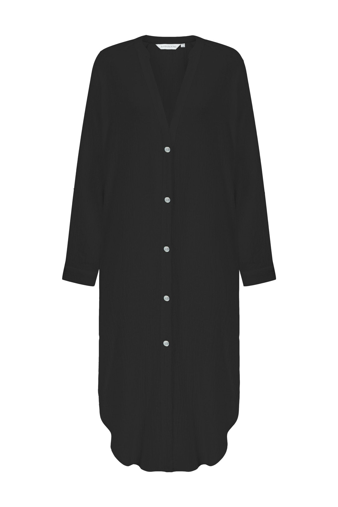 Terra Shirt Dress - Black by The Handloom