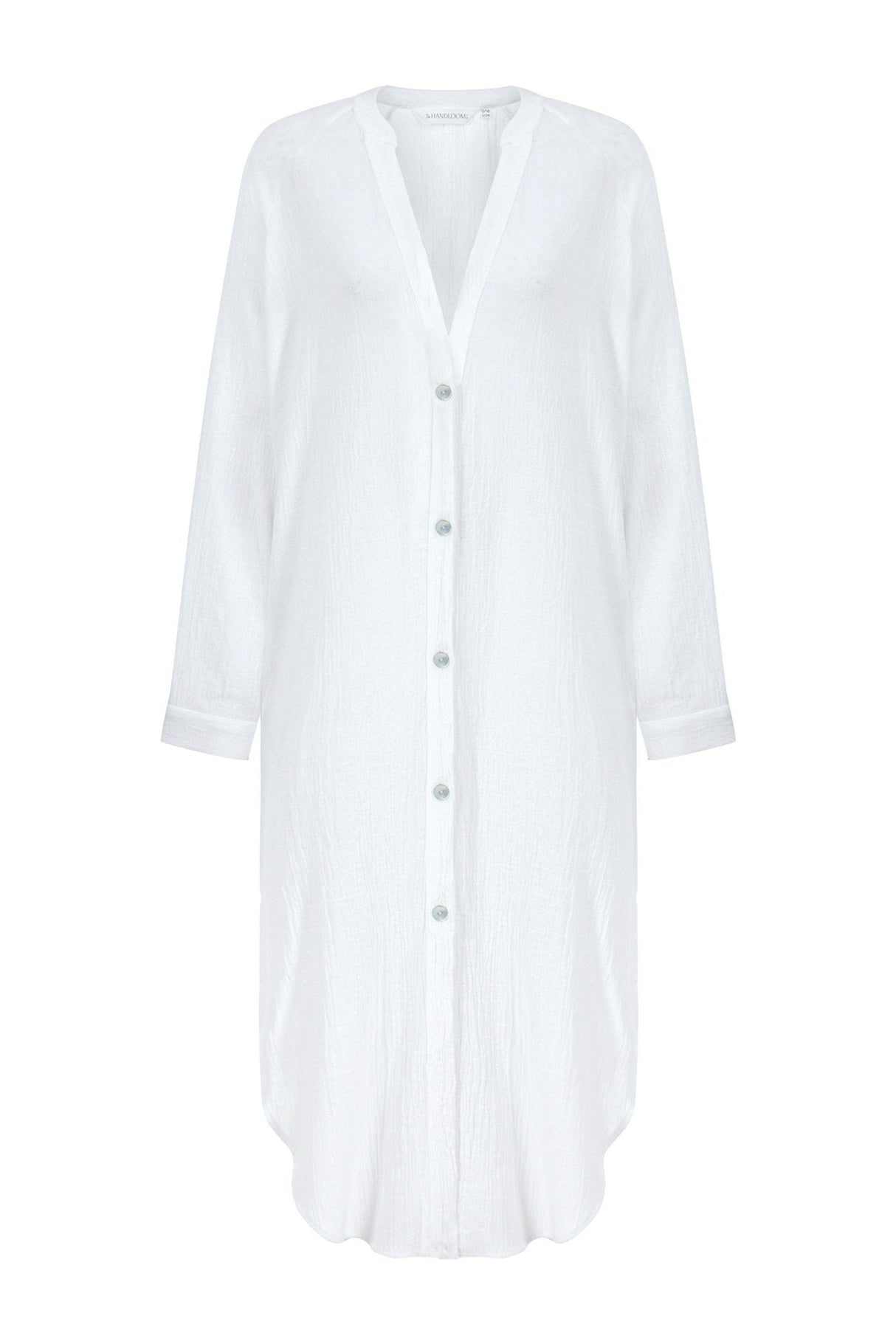 Terra Shirt Dress - White - Sumiye Co