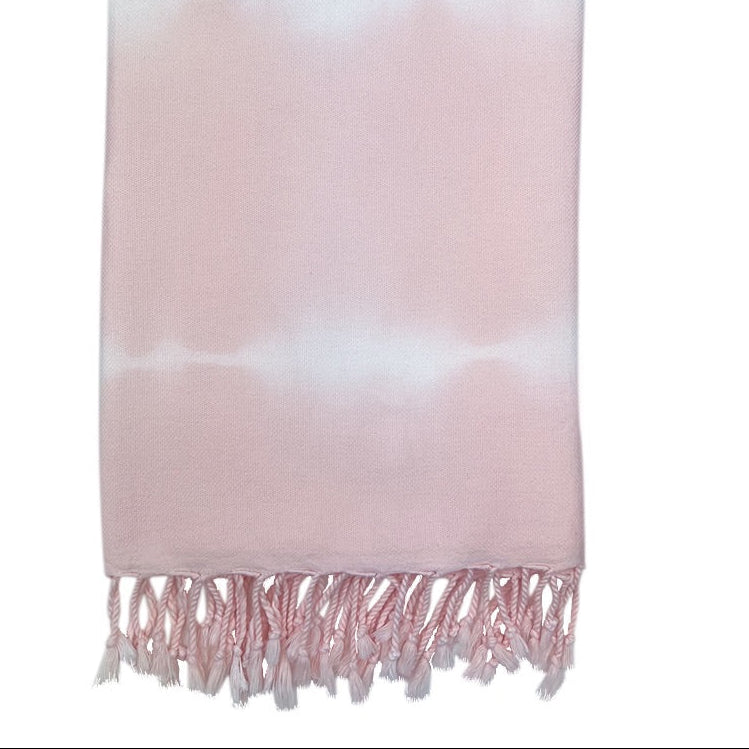 Blush Tie Dye Turkish Beach Towel-0