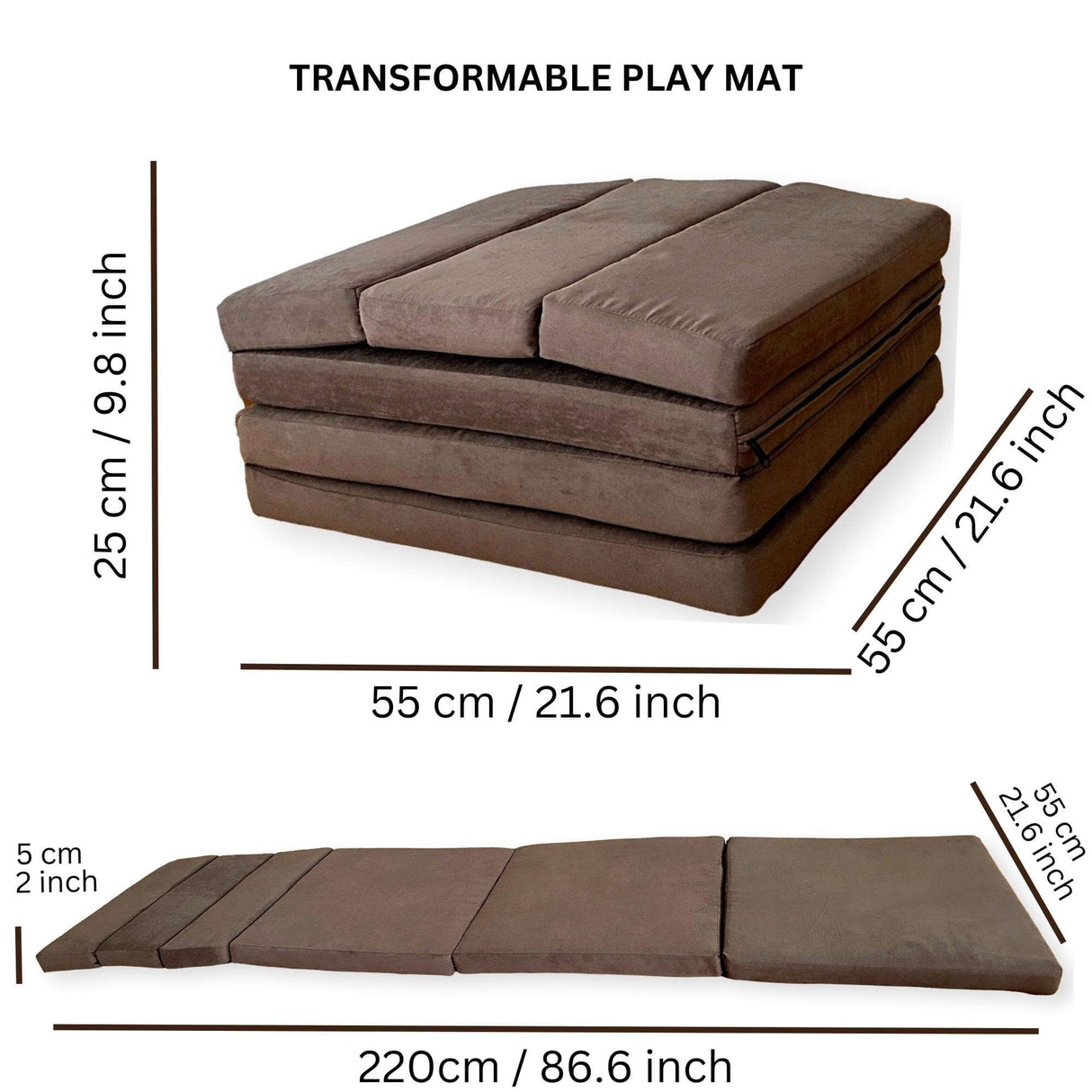 Transformable Kids Play Mat and Couch for Playtime and Relaxation-3