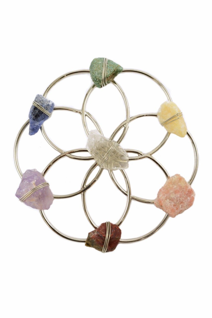 Tuning Fork & Chakra Crystal Grid Instrument Set for Sound Healing - Sumiye Co