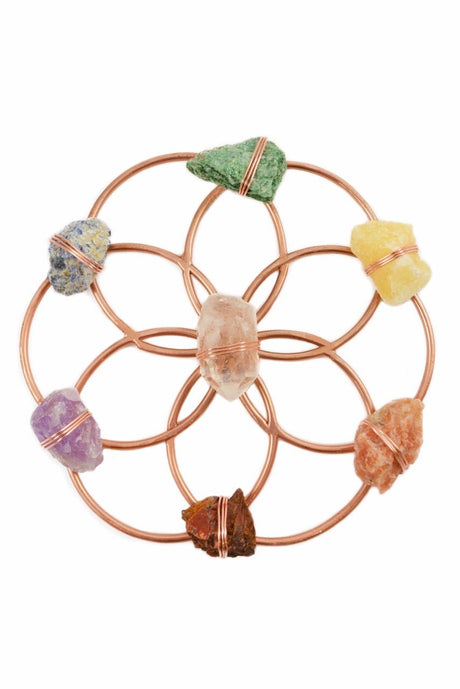 Tuning Fork & Chakra Crystal Grid Instrument Set for Sound Healing - Sumiye Co