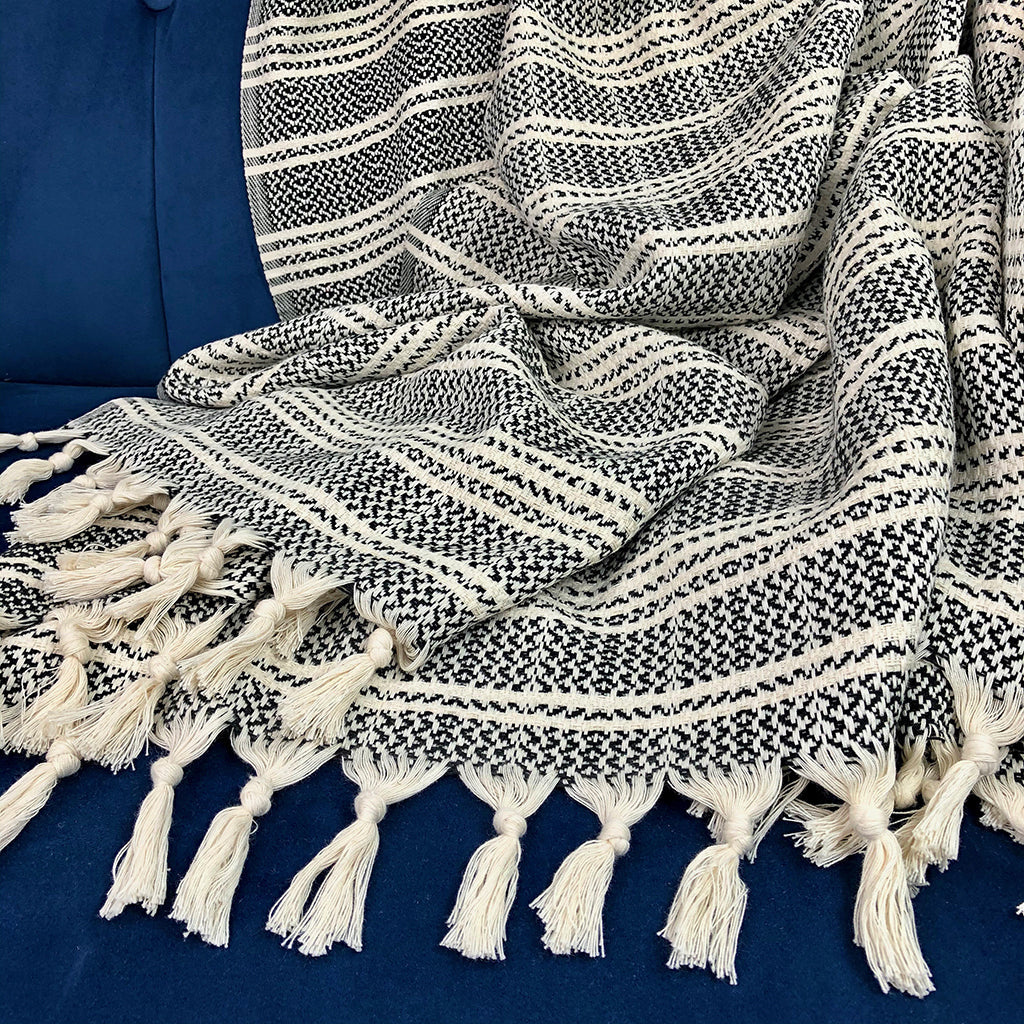Woven Stripe Turkish Throw by SLATE + SALT - Sumiye Co