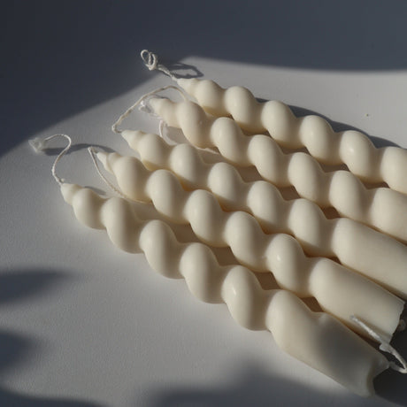 Twisted Taper Candles  Set of 2 - 100% Soy wax - Sumiye Co