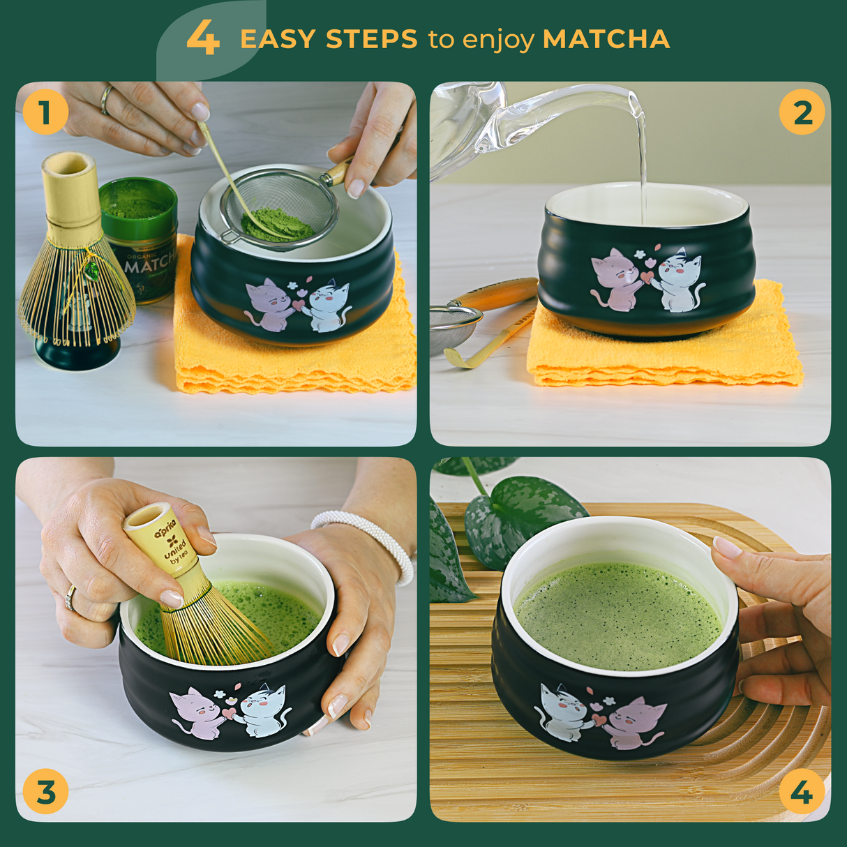 Black Unfurl Matcha Gift Set by Aprika Life - Sumiye Co
