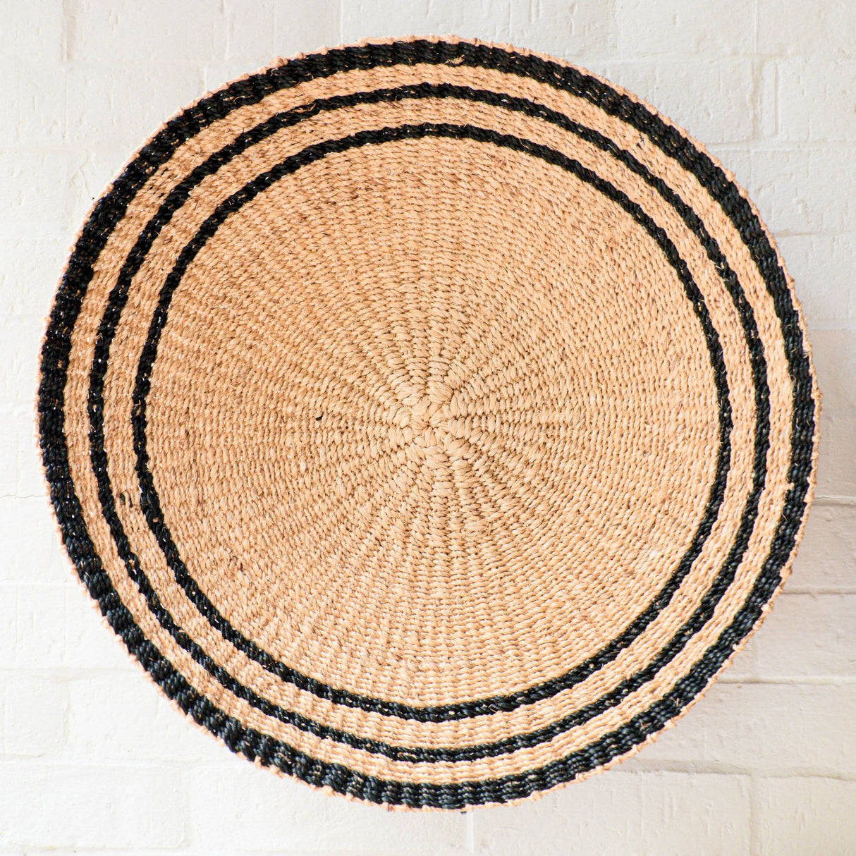 Wall Baskets - Natural + Black Wall Baskets, Large - Woven Wall Baskets | LIKHÂ - LIKHÂ