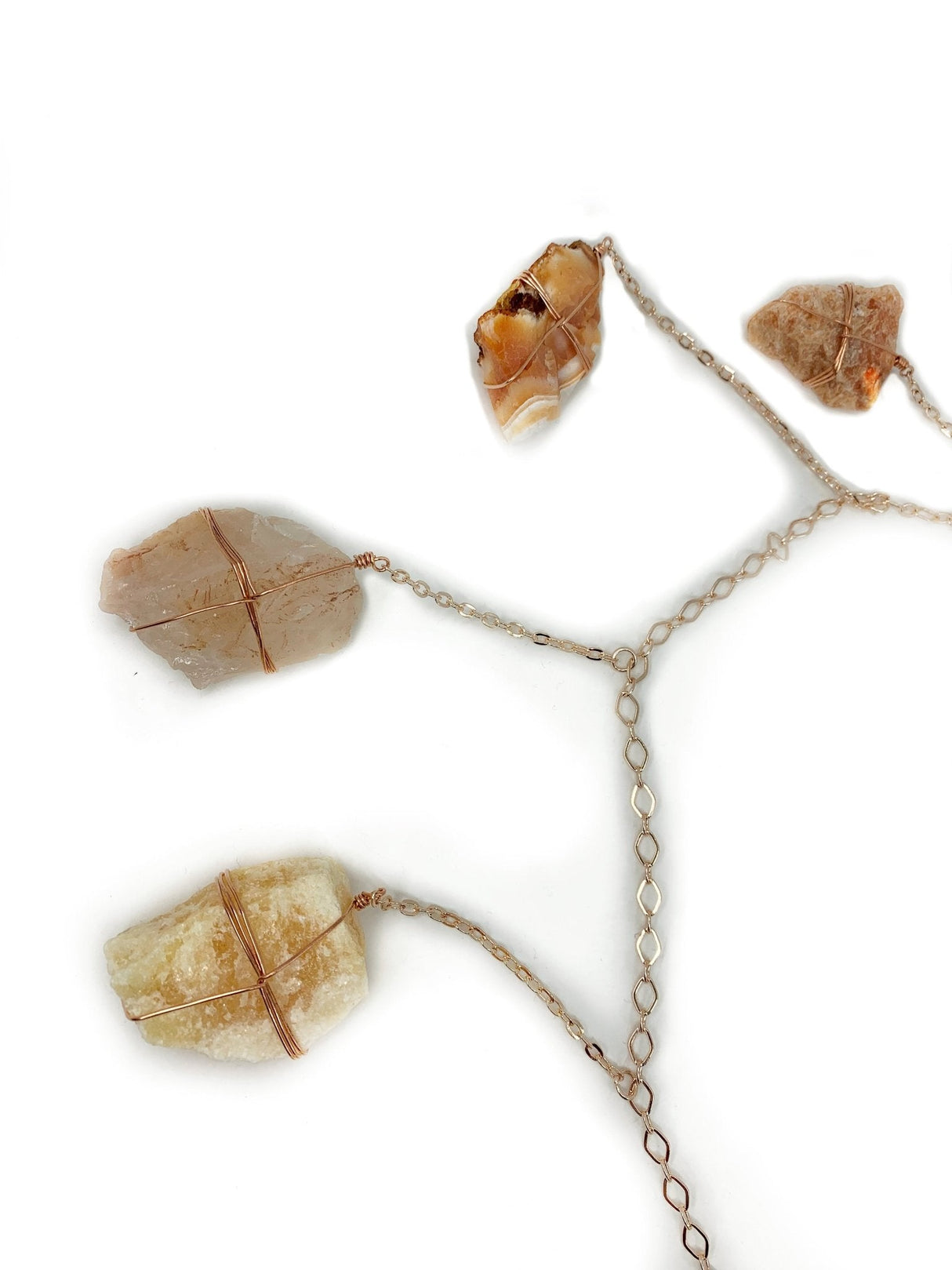 Warm Tone Rainbow Healing Crystal Garland - Sumiye Co