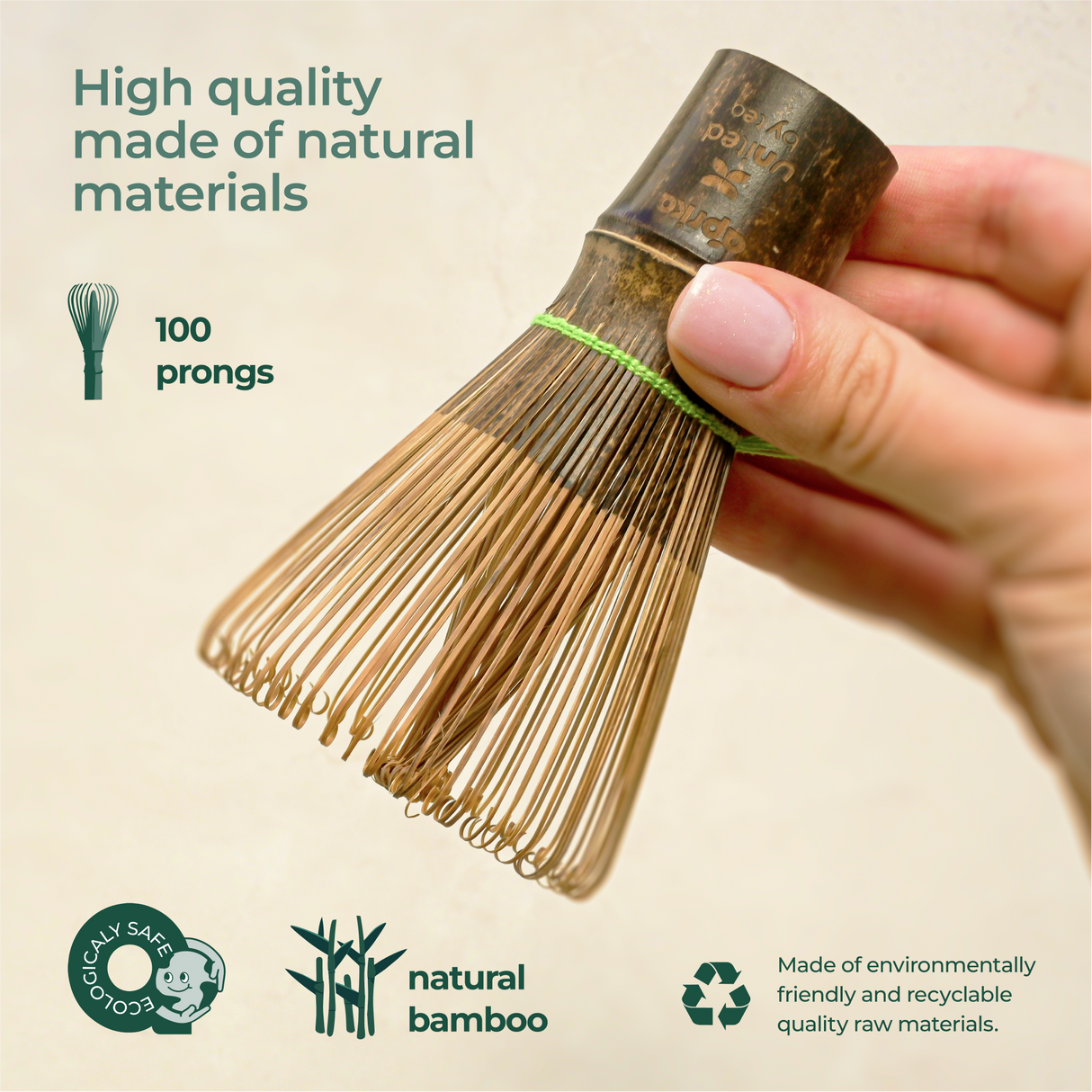 Dark Bamboo Matcha Whisk (100 Prongs)