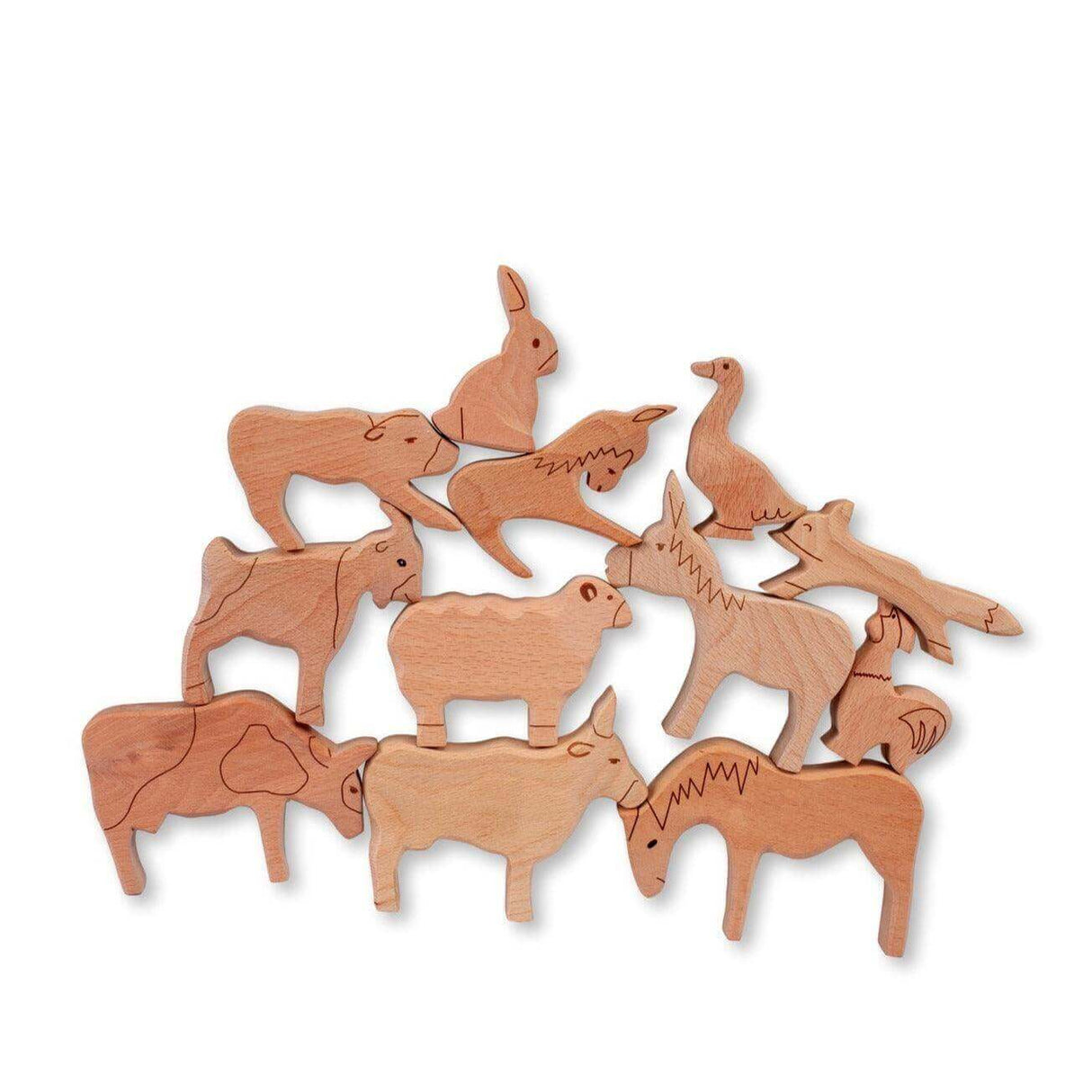 Wooden Farm Animals Set-0