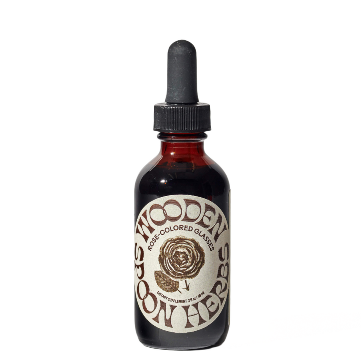 Bottle of Wooden Herbs on a white background