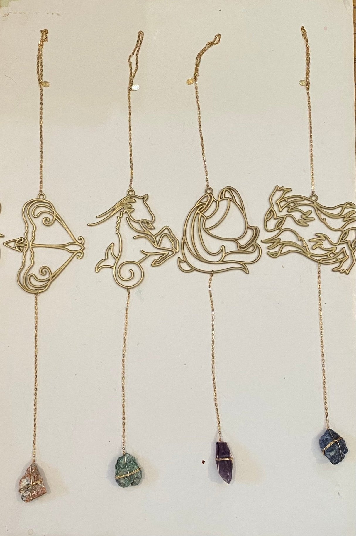 Zodiac Silhouette and Crystal Wall Hanging - Sumiye Co