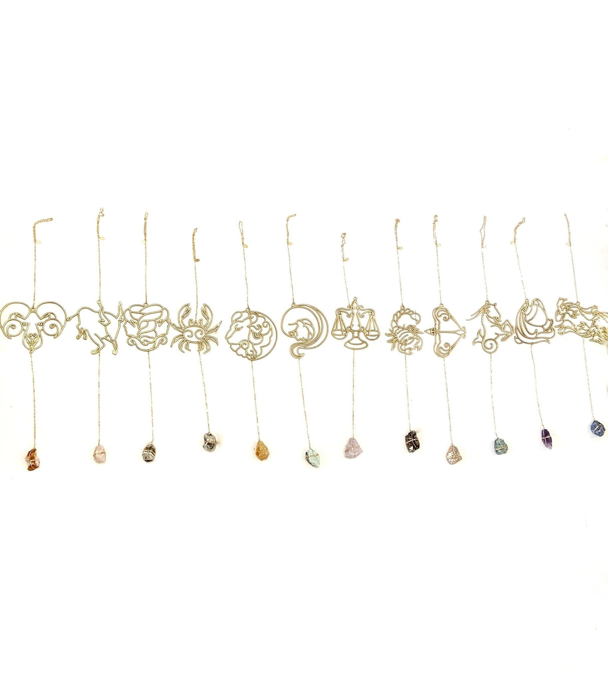 Zodiac Silhouette and Crystal Wall Hanging - Sumiye Co