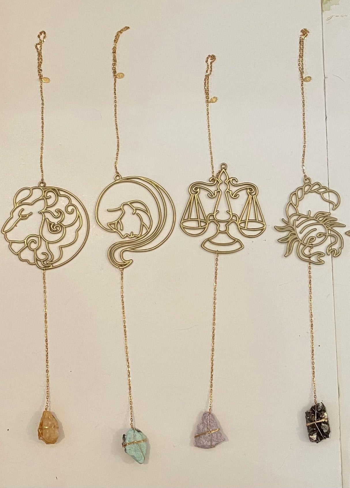 Zodiac Silhouette and Crystal Wall Hanging - Sumiye Co