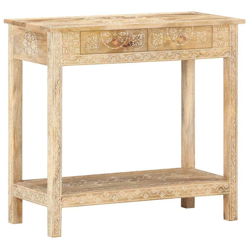 Console Table | Solid Mango Wood (31.5"x13.8"x29.1" )-9