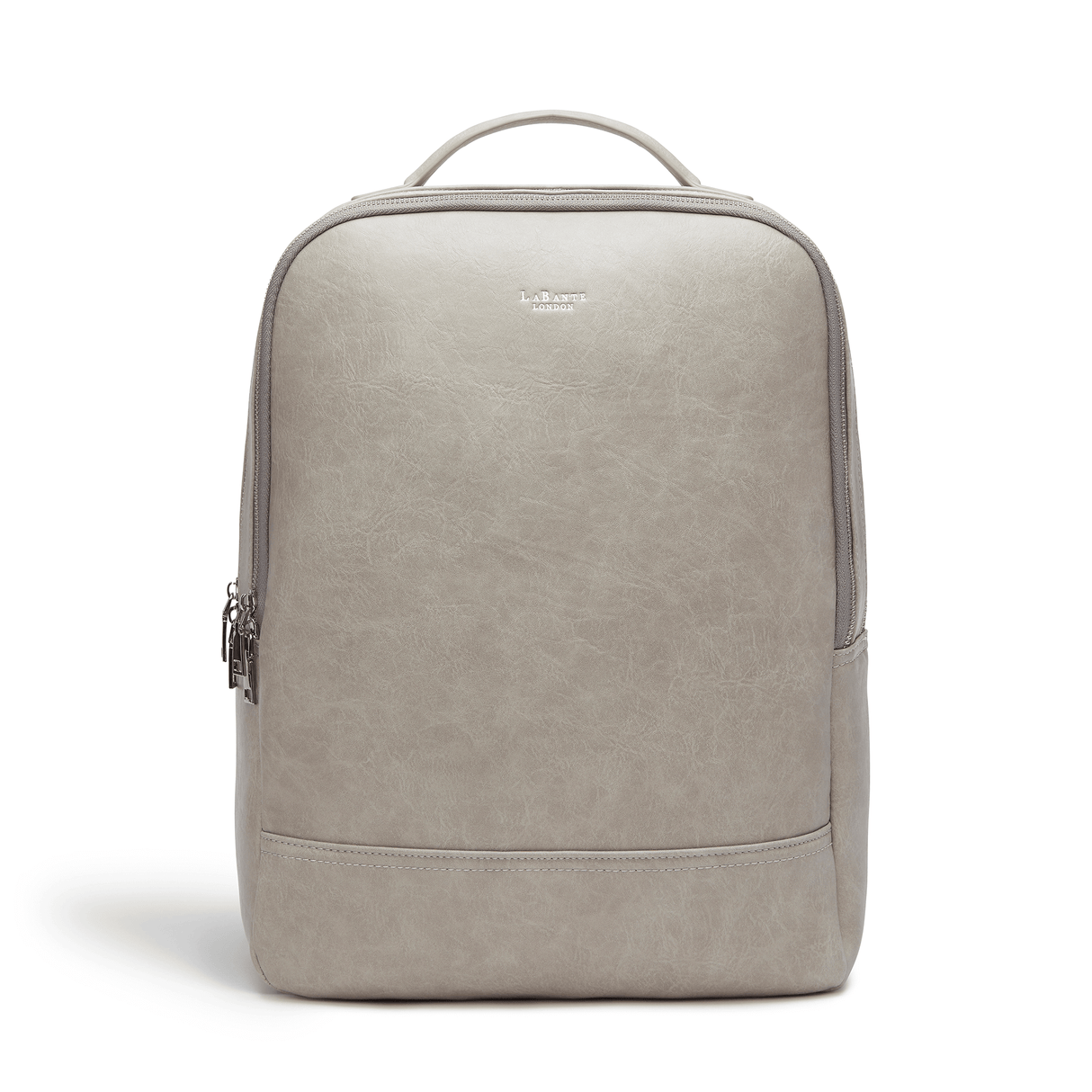 Grey Laptop Backpack | Vegan Leather-0