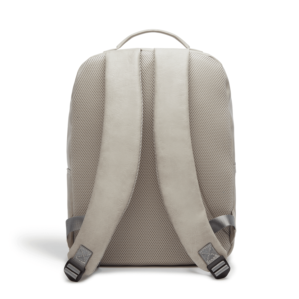 Grey Laptop Backpack | Vegan Leather-3