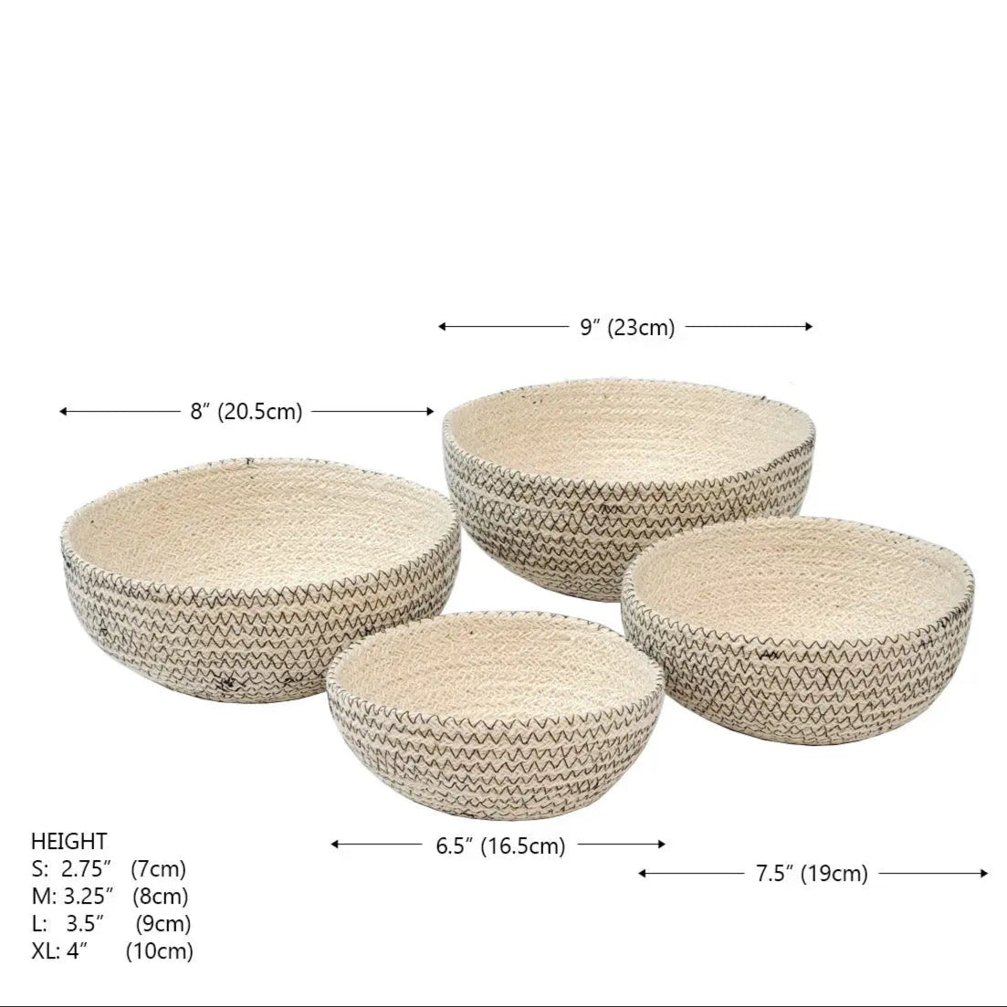 Amari Round Bowl - Black (Set of 4) KORISSA