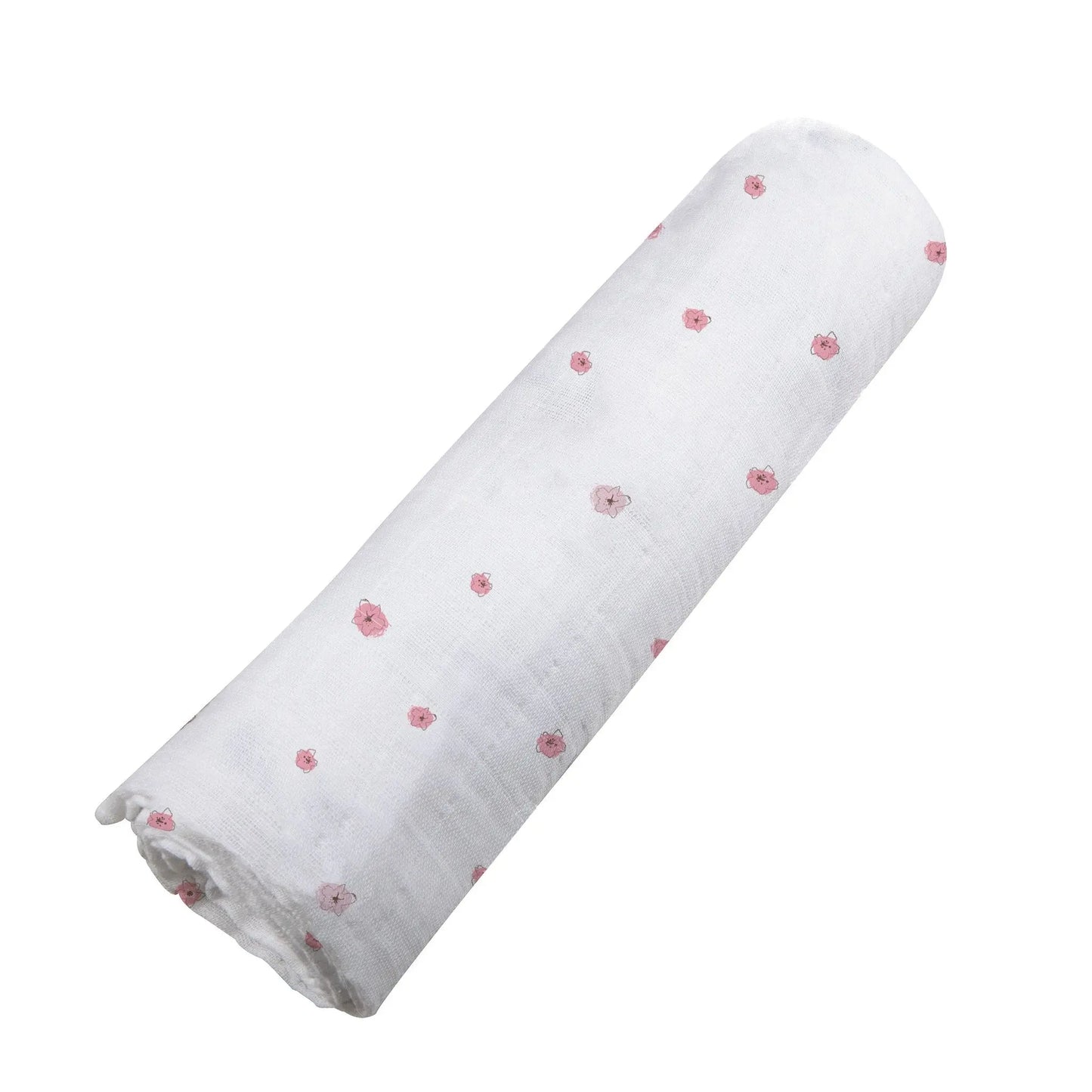 Baby Swaddle | Bamboo Muslin - Pink Flower Newcastle Classics