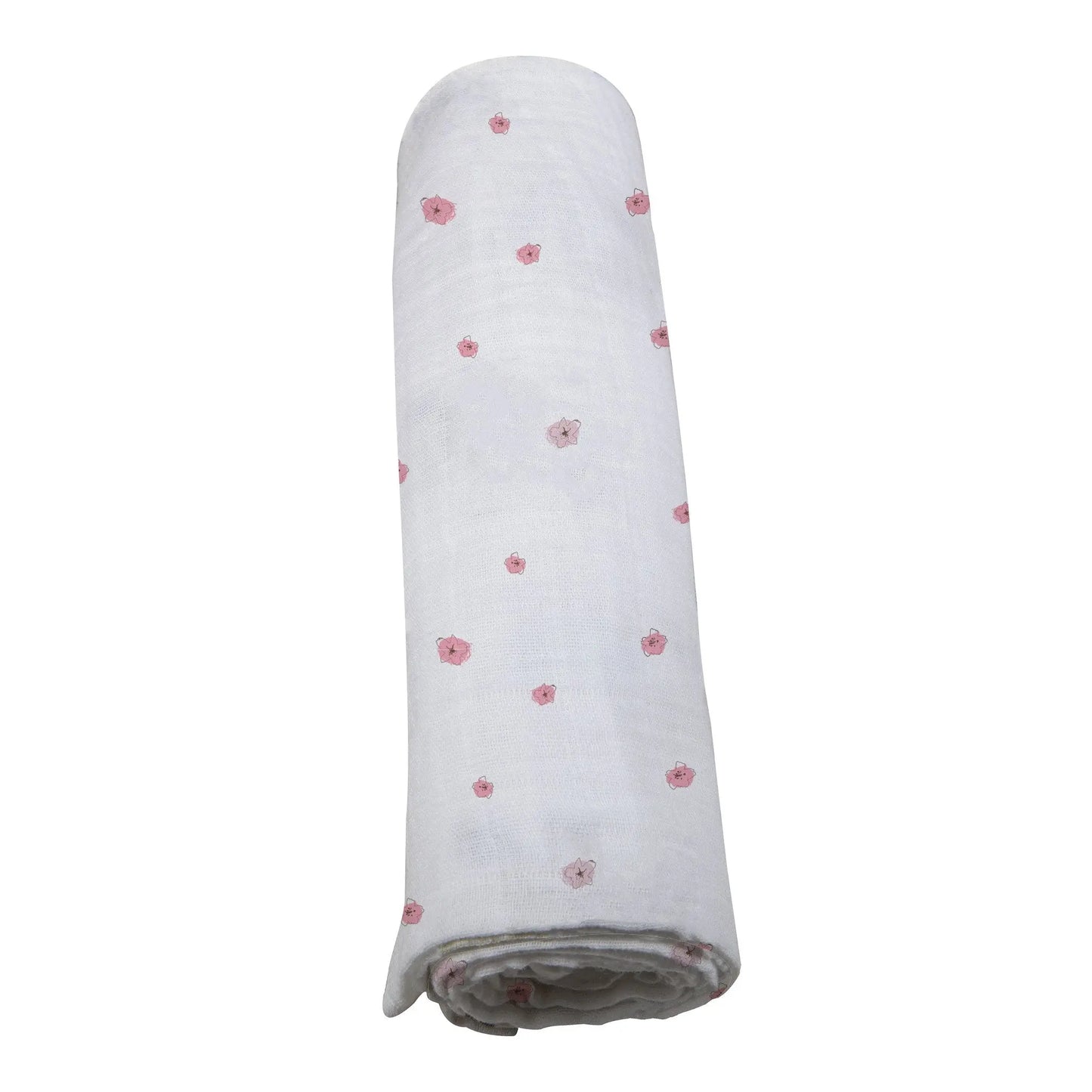 Baby Swaddle | Bamboo Muslin - Pink Flower Newcastle Classics
