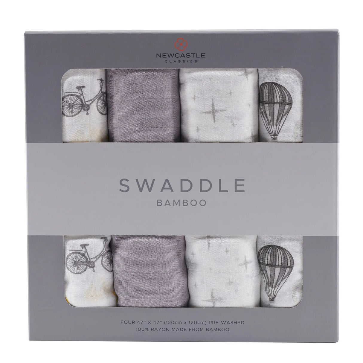 Baby Swaddle 4PK | Bamboo Muslin - Traveler Newcastle Classics