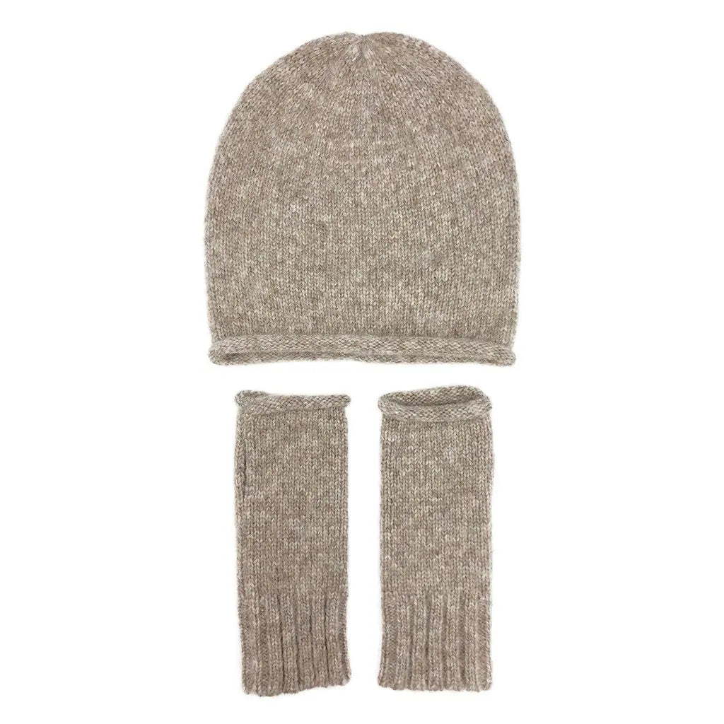 Beige Essential Knit Alpaca Beanie | Ethical Style SLATE + SALT
