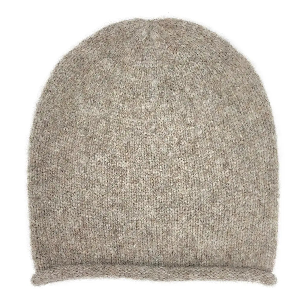 Beige Essential Knit Alpaca Beanie | Ethical Style SLATE + SALT