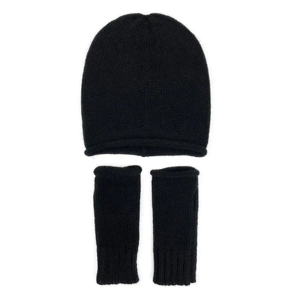 Black Essential Knit Alpaca Beanie | Ethical Style SLATE + SALT