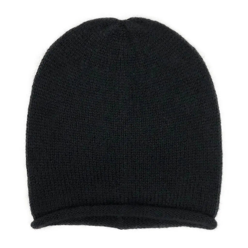 Black Essential Knit Alpaca Beanie | Ethical Style SLATE + SALT