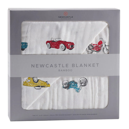 Blanket | Bamboo Muslin - Vintage Cars & Motorcycles Newcastle Classics