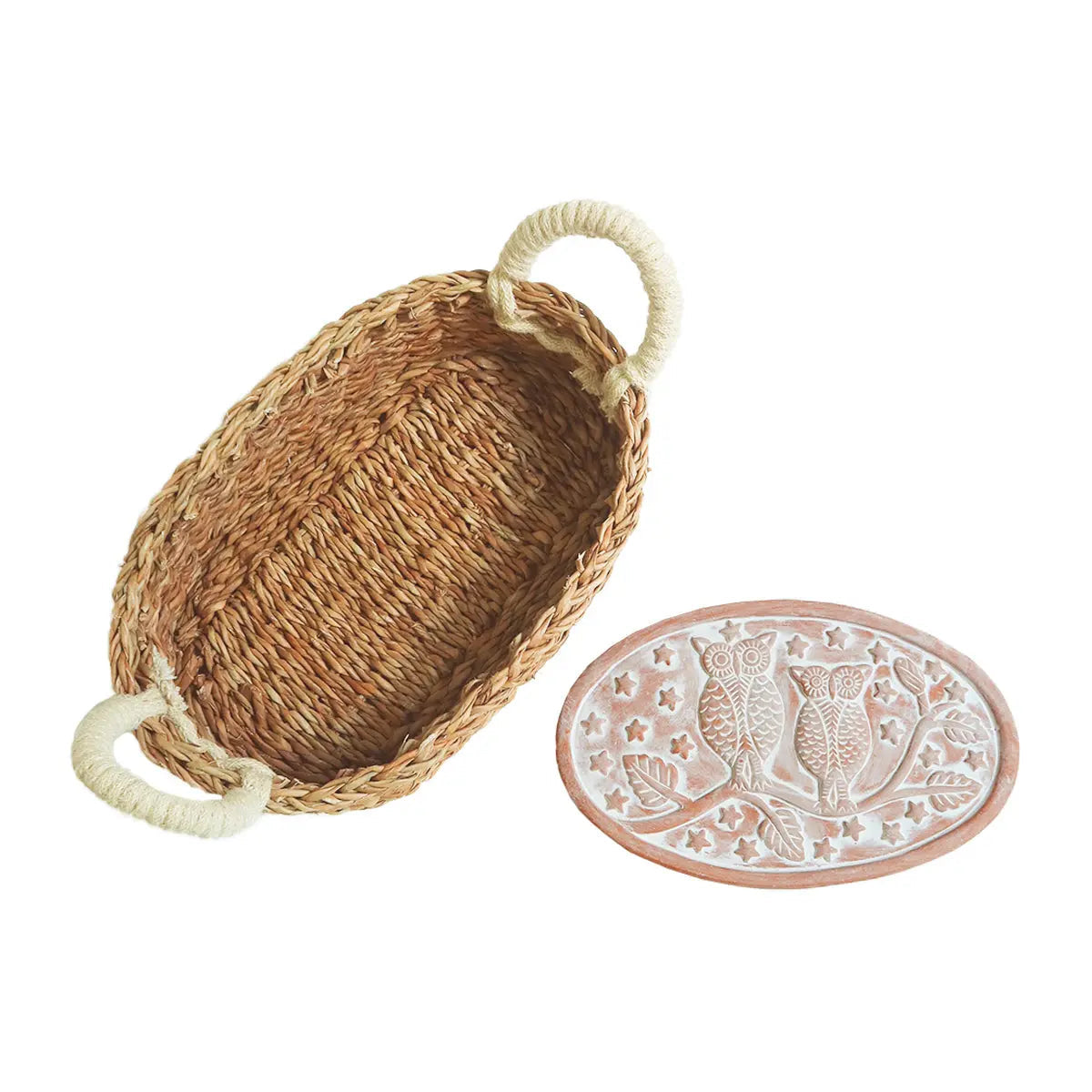 Bread Warmer & Basket - Owl Oval KORISSA