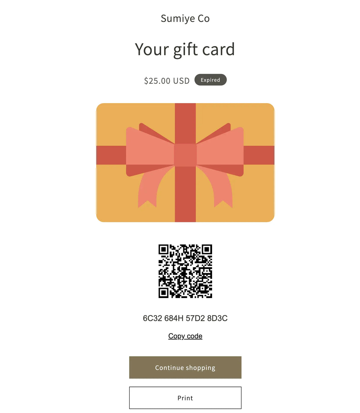 Digital Gift Card | Sumiye Co - Ethical Boutique Sumiye Co