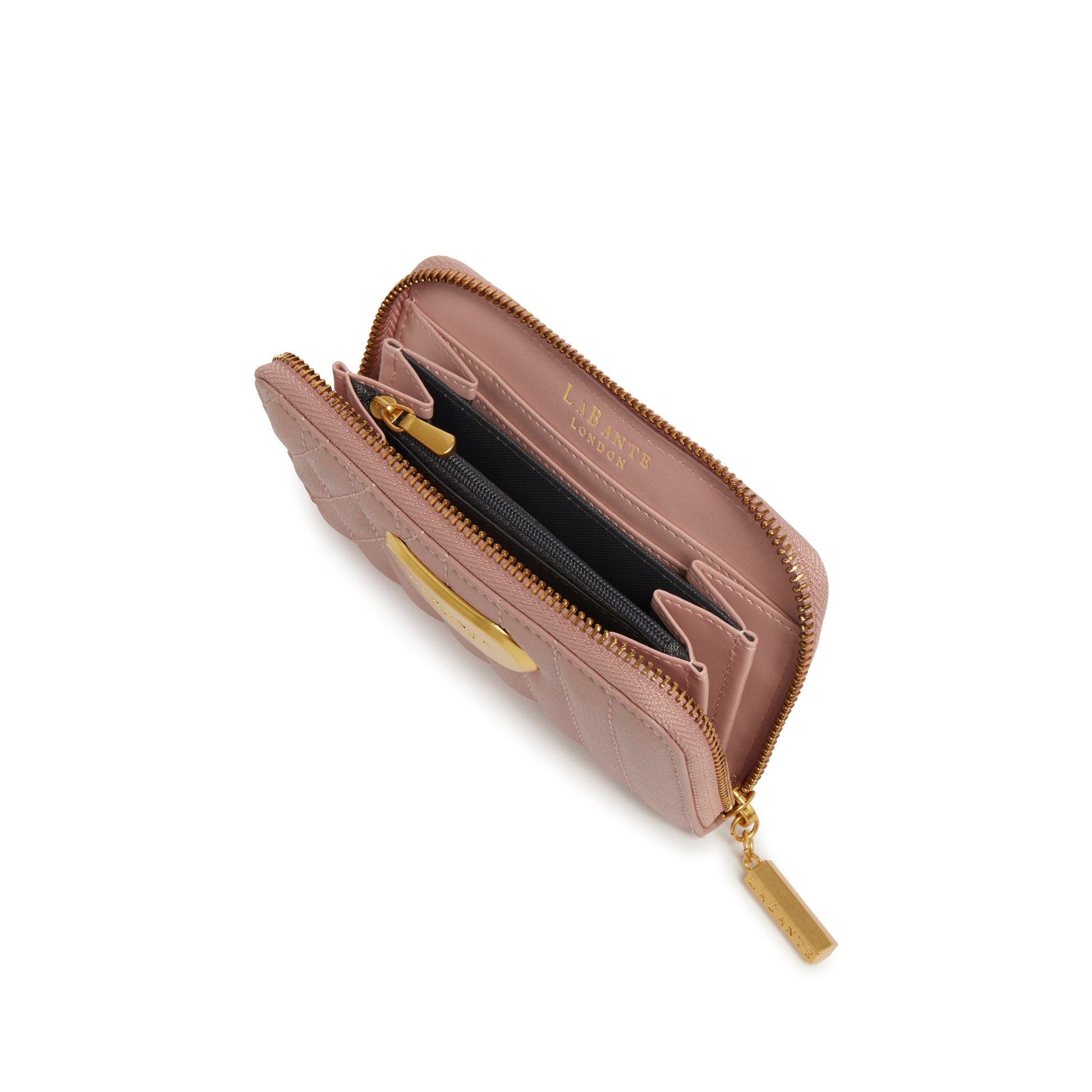 Pink Zip Around Wallet | Vegan Leather-1
