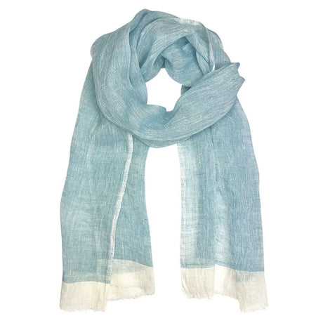Gauze Linen Two Tone Scarf | Ethical Style SLATE + SALT