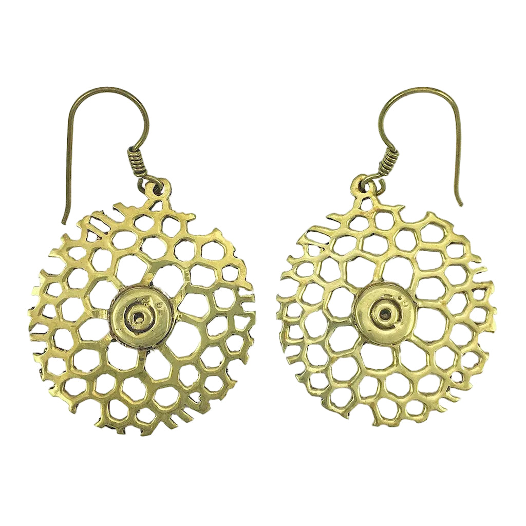 Honeycomb Bomb Earrings Cambodian Artisans