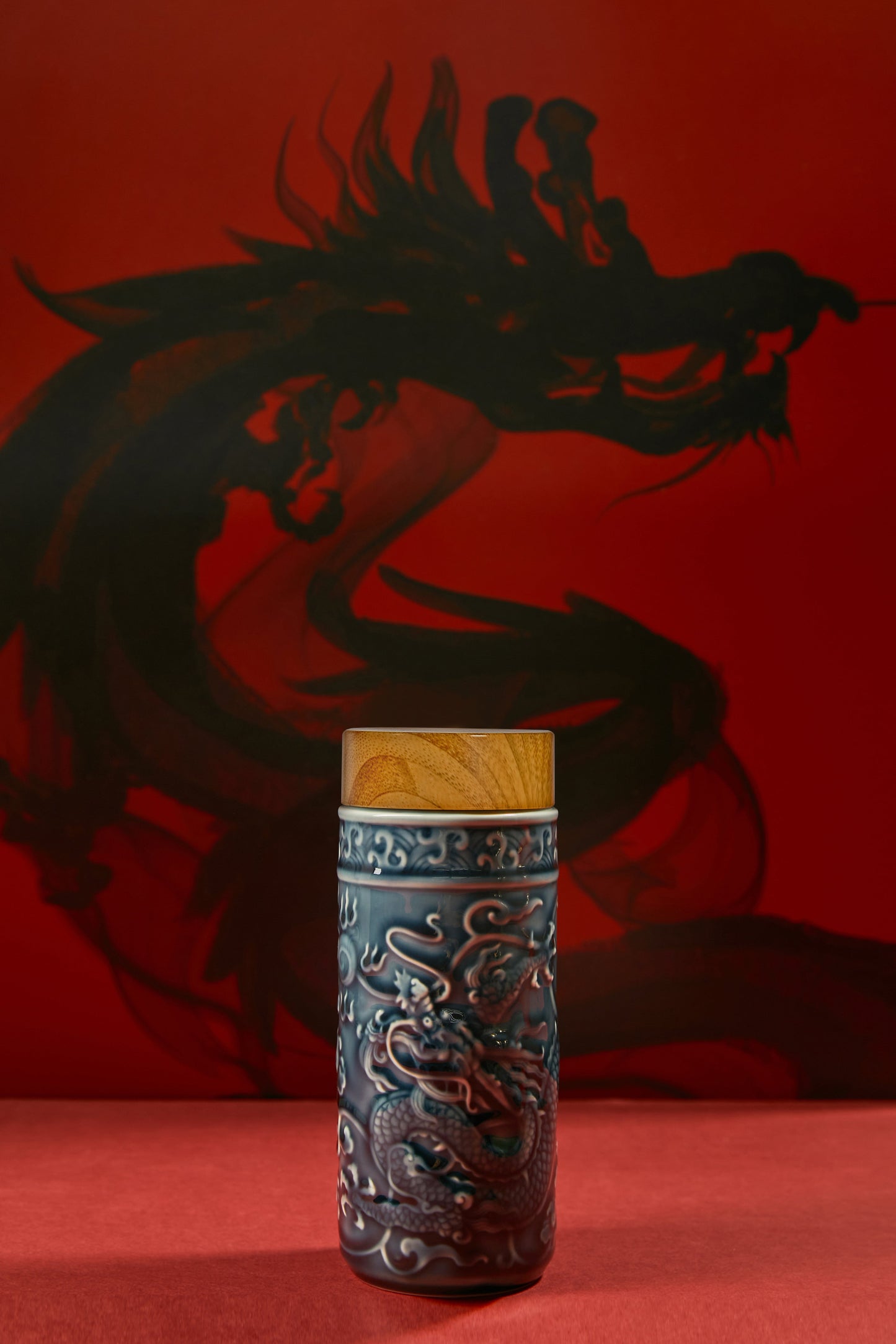 Purifying Water Bottle / Travel Mug (12 oz) | Dragon Prosperity - Ceramic-2