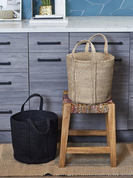 Kata Basket with handle - Black KORISSA