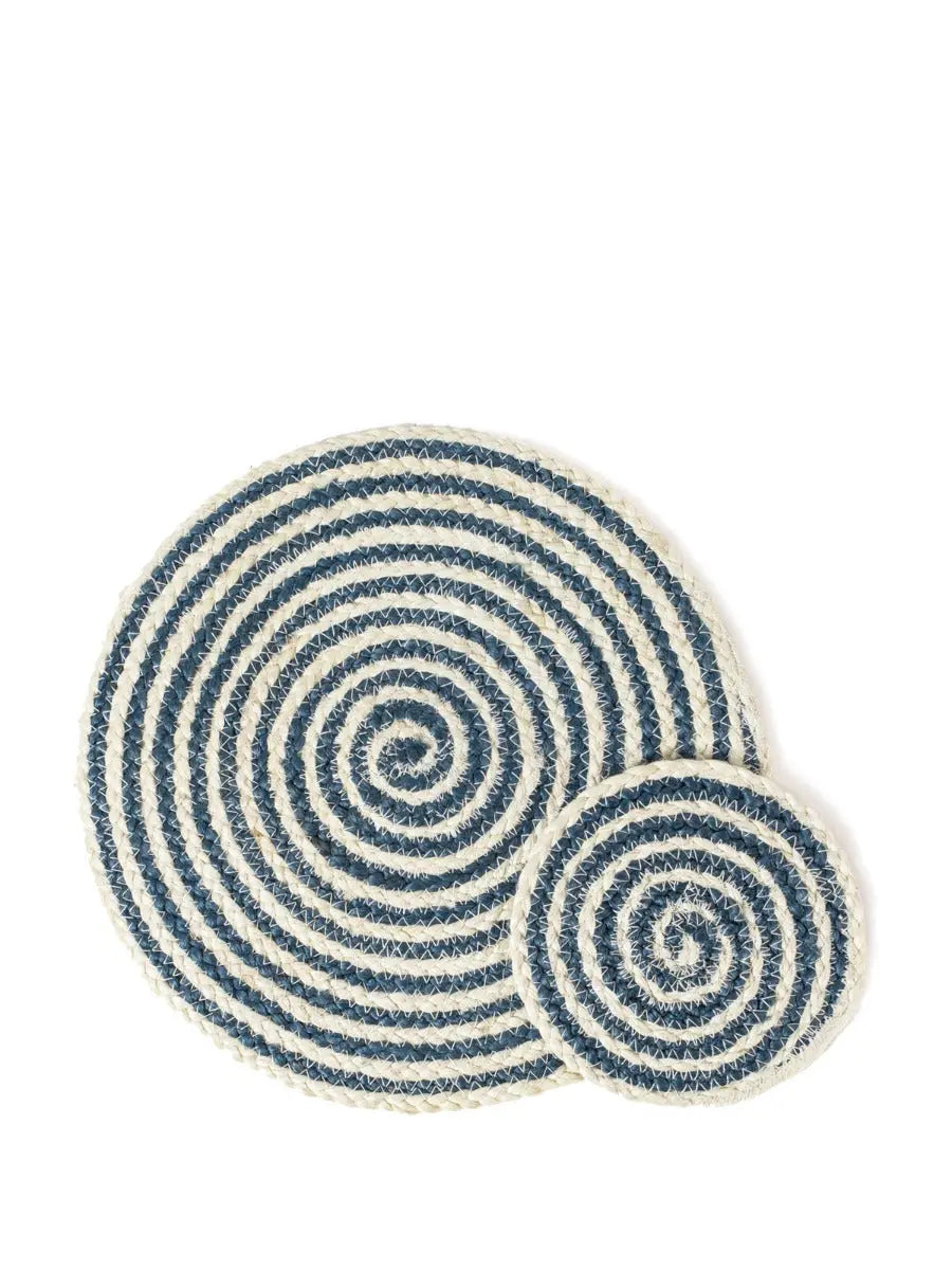 Kata Spiral Placemat - Blue (Set of 4) KORISSA