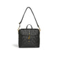 Black Mini Woven Backpack | Vegan Leather-6